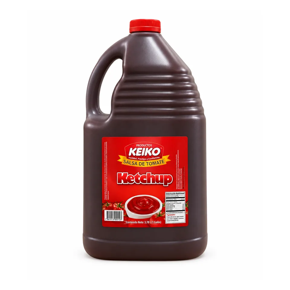 Ketchup Keiko 6x1gl — imagen del empaque