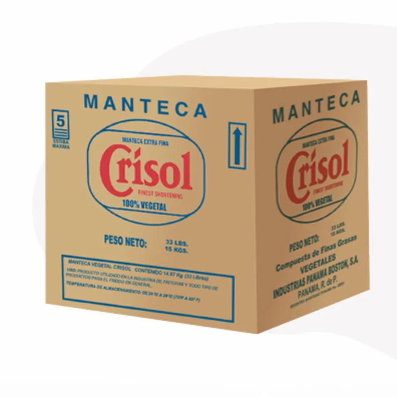 Manteca Crisol 33lb — imagen del empaque
