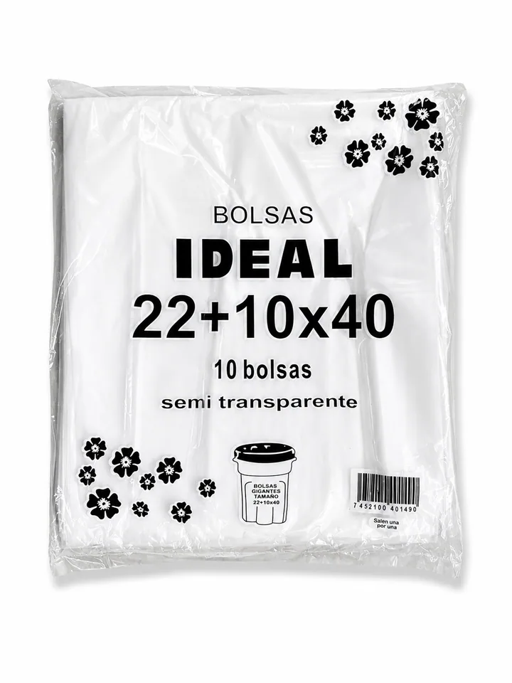 Bolsa Transparente 22+10×40 — imagen del empaque