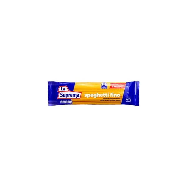 Spaghetti La Suprema 454g — imagen del empaque